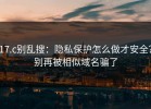 17.c别乱搜：隐私保护怎么做才安全？别再被相似域名骗了