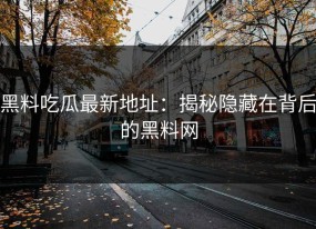 黑料吃瓜最新地址：揭秘隐藏在背后的黑料网