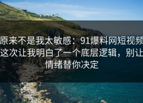 原来不是我太敏感：91爆料网短视频这次让我明白了一个底层逻辑，别让情绪替你决定