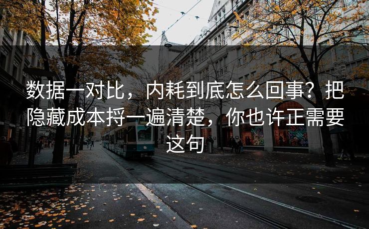 数据一对比，内耗到底怎么回事？把隐藏成本捋一遍清楚，你也许正需要这句